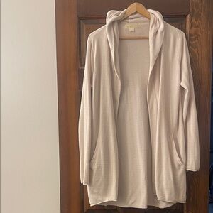 Barefoot Dreams Cream Hooded Cardigan